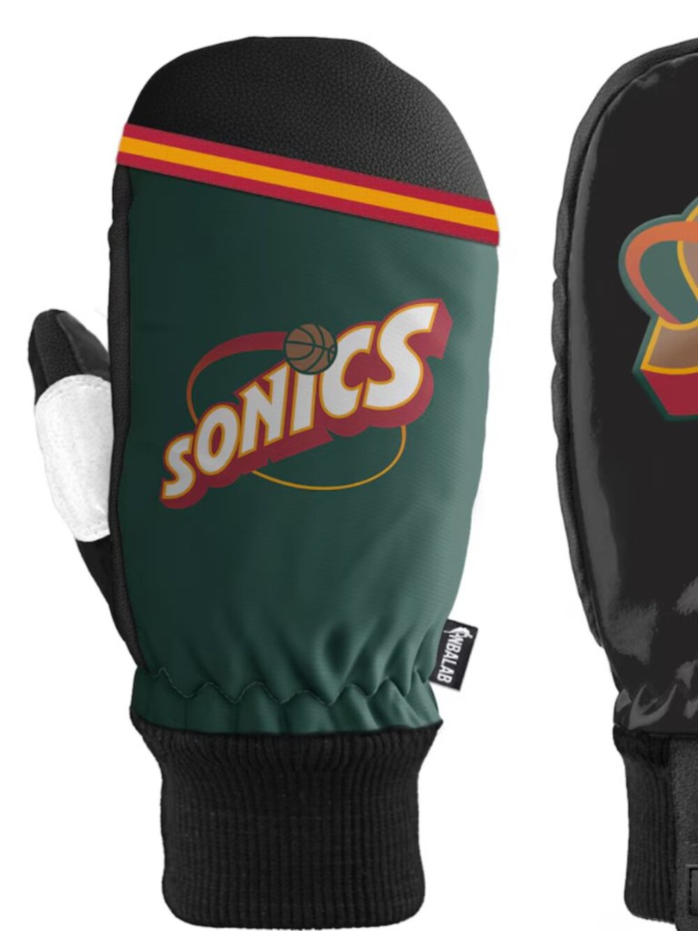 Seattle SuperSonics Classic Snow Mittens Super Sonics New NBA Gloves